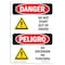 Signmission Safety Sign, OSHA Danger, 7" Height, Do Not Start Out Of Order Bilingual Spanish OS-DS-D-57-VS-1173 - alternate 1